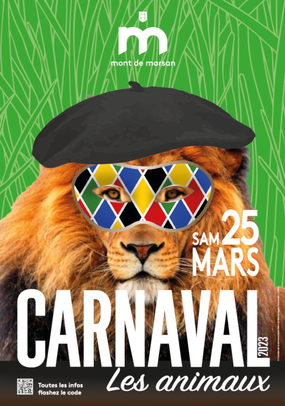 image-lien : affiche du Carnaval 2023 de Mont de Marsan et ien vers la page carnaval 2023