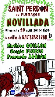 image : Affiche novillada Saint Perdon 2011